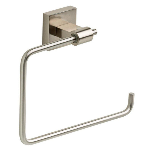 Liberty Hardware Maxted™ Square Open Towel Ring in Satin Nickel