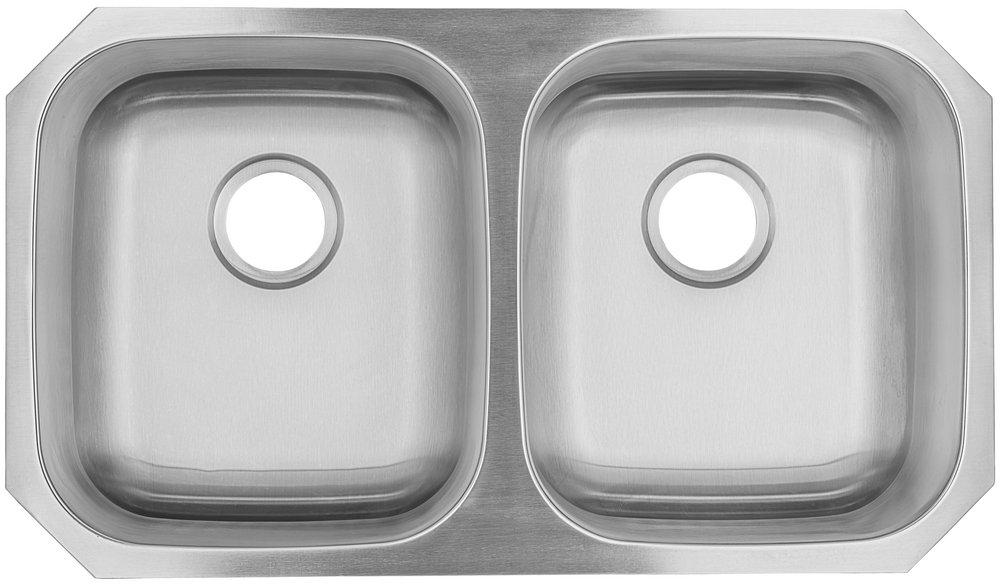 PROFLO® Plomosa 32-5/16 in. Undermount Stainless Steel Double Bowl Kitchen Sink