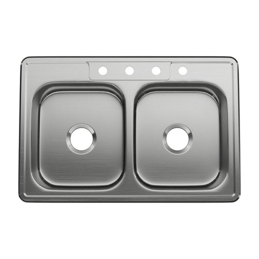 PROFLO® Bealeton 33 x 22 in. Stainless Steel Double Bowl Drop-in Kitchen Sink