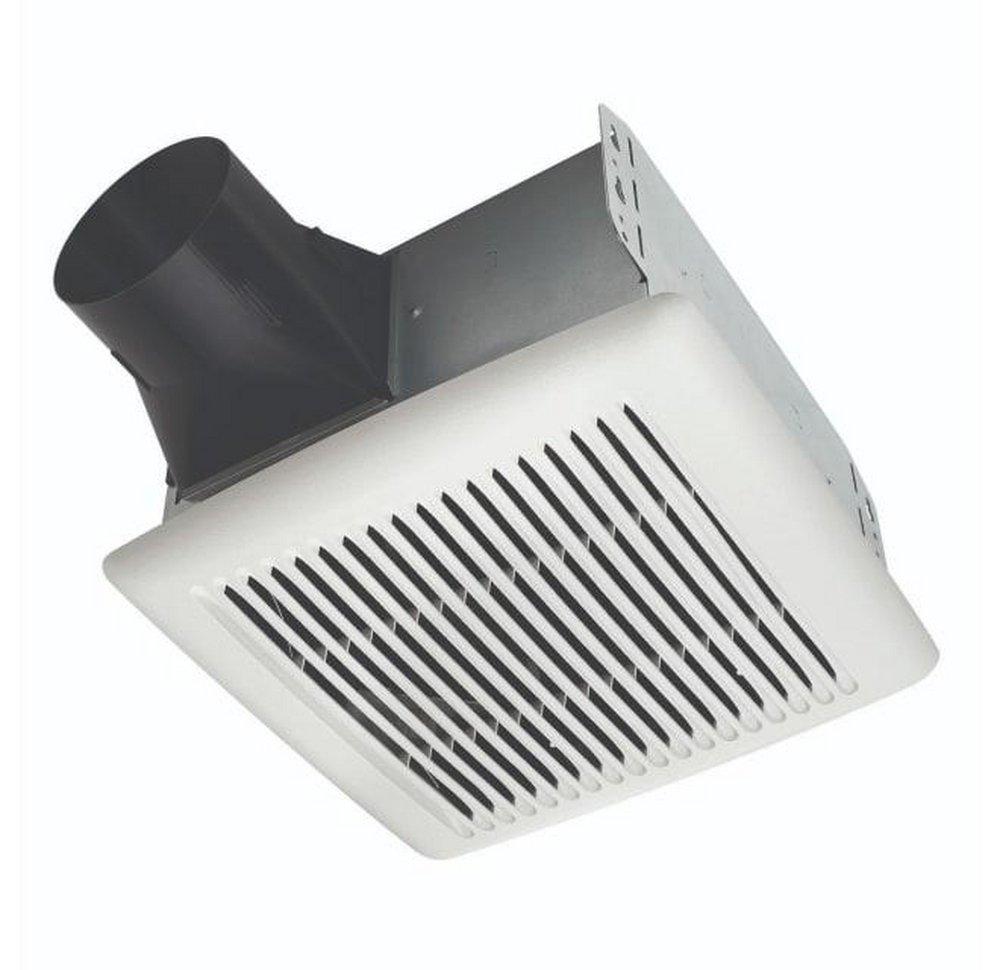 Broan-NuTone Flex Series™ 80 CFM Ceiling/Wall Mount Bathroom Exhaust Fan in White - Fan Only - 0.8 Sones - Energy Star Rated