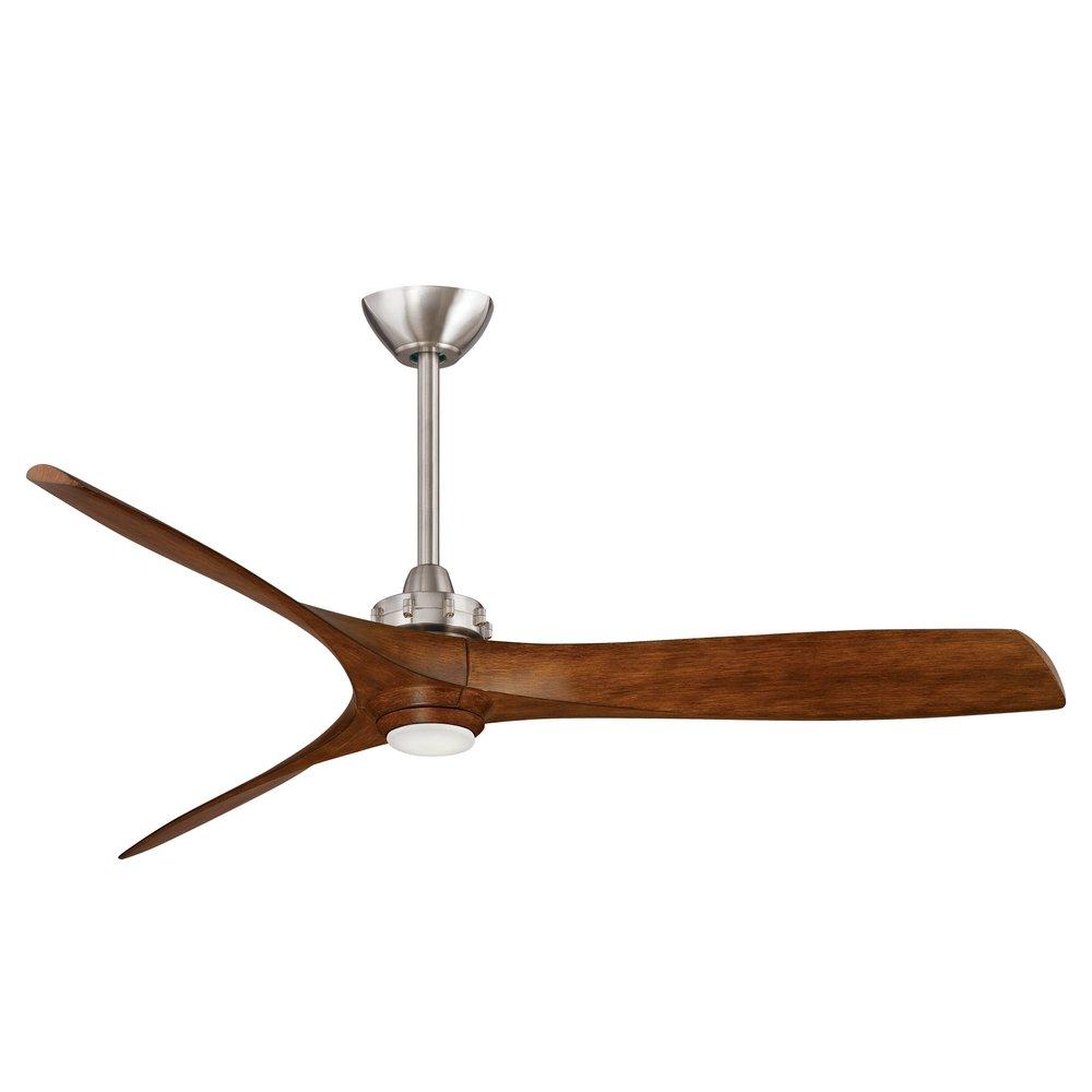 Minka Aire Aviation 60 in. 3-Blade Indoor Ceiling Fan in Brushed Nickel/Distressed Koa