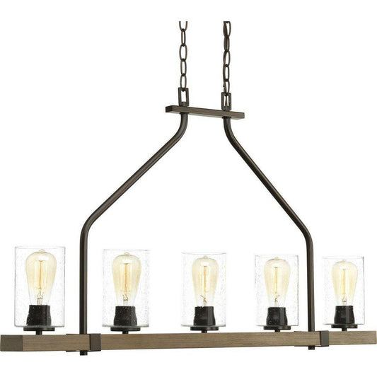 Progress Lighting Barnes Mill 100W 5-Light Medium E-26 Incandescent Chandelier in Antique Bronze