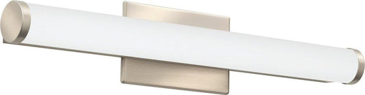 Lithonia Lighting Contemporary Cylinder 18W 1-Light Vanity Light in Brushed Nickel