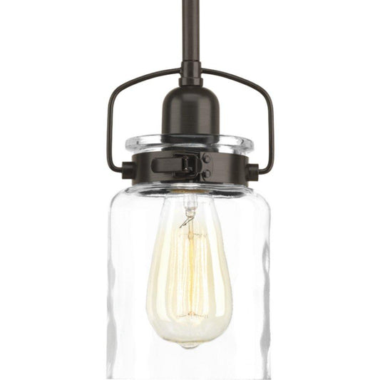 Progress Lighting Calhoun 4-3/4 in. 100W 1-Light Medium E-26 Incandescent Mini Pendant in Antique Bronze