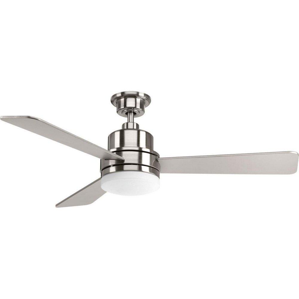 Progress Lighting Trevina 52 in. 3-Blade LED Ceiling Fan in Brushed Nickel