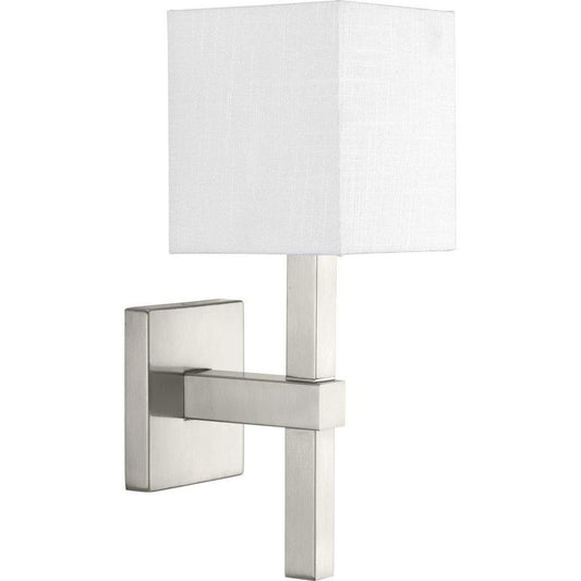 Progress Lighting Metro 60W 1-Light Candelabra E-12 Incandescent Wall Sconce in Brushed Nickel