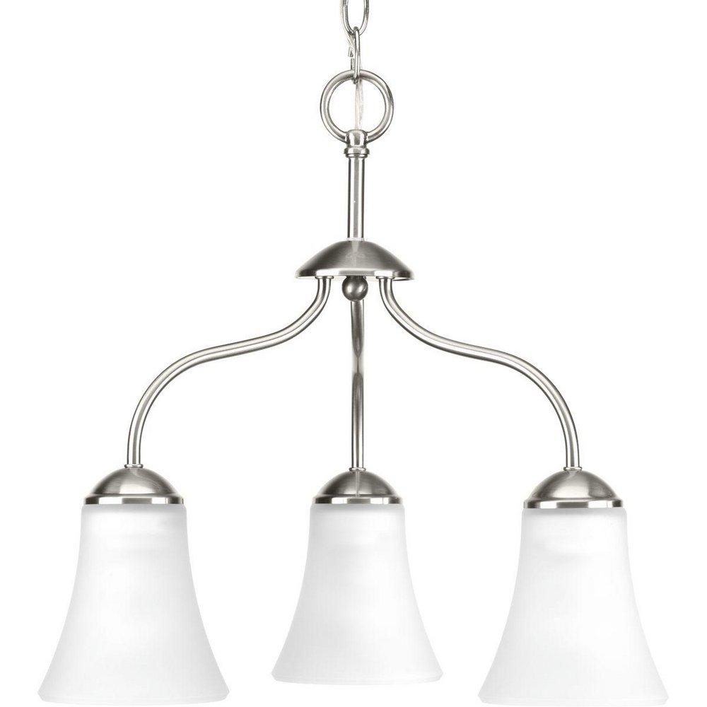 Progress Lighting Classic 18 in. 300W 3-Light Medium E-26 Incandescent Chandelier in Brushed Nickel