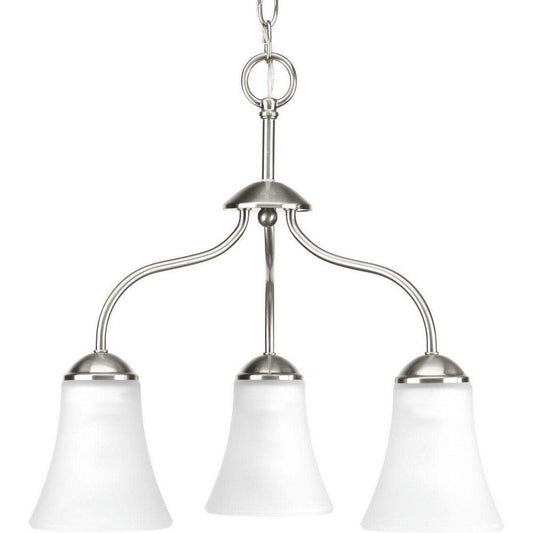 Progress Lighting Classic 18 in. 300W 3-Light Medium E-26 Incandescent Chandelier in Brushed Nickel