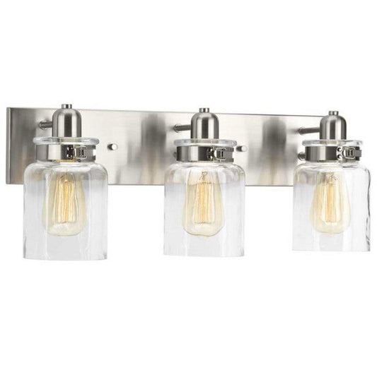 Progress Lighting Calhoun 100W 3-Light Incandescent Vanity Fixture in Brushed Nickel