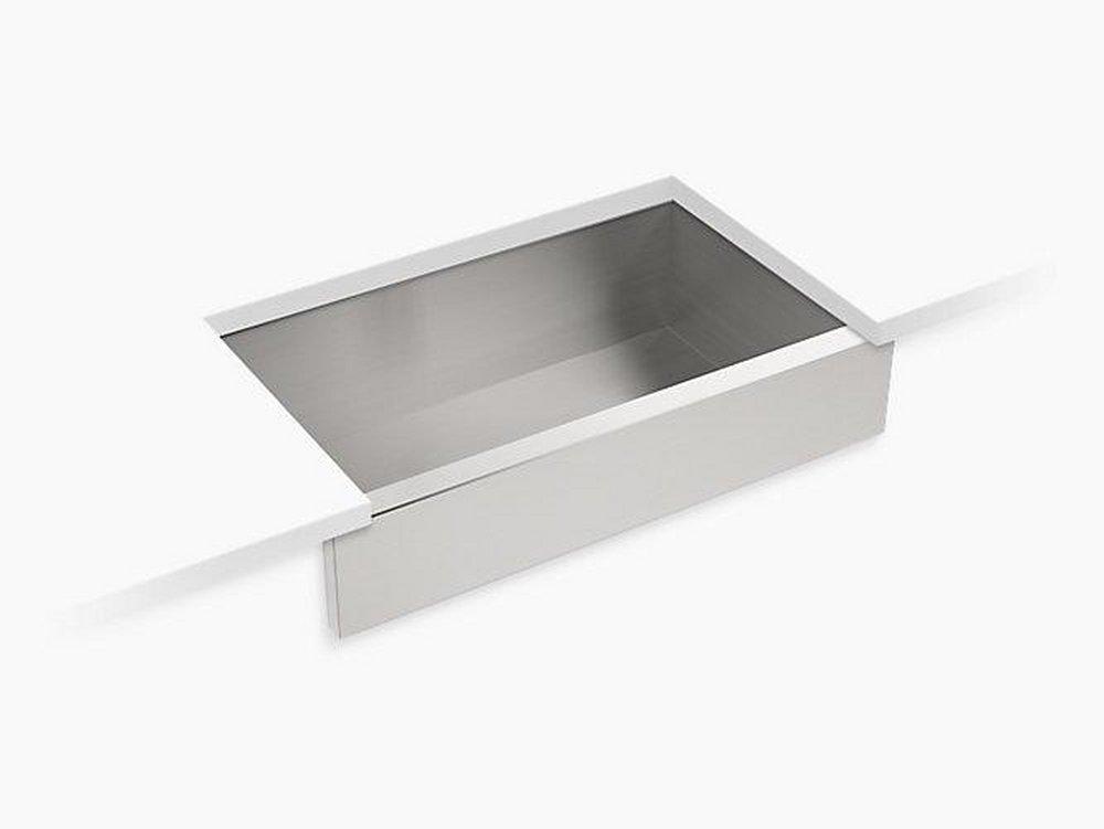 Sterling Ludington® 34 in. Undermount Farmhouse Stainless Steel Single Bowl Kitchen Sink in Satin Stainless Steel