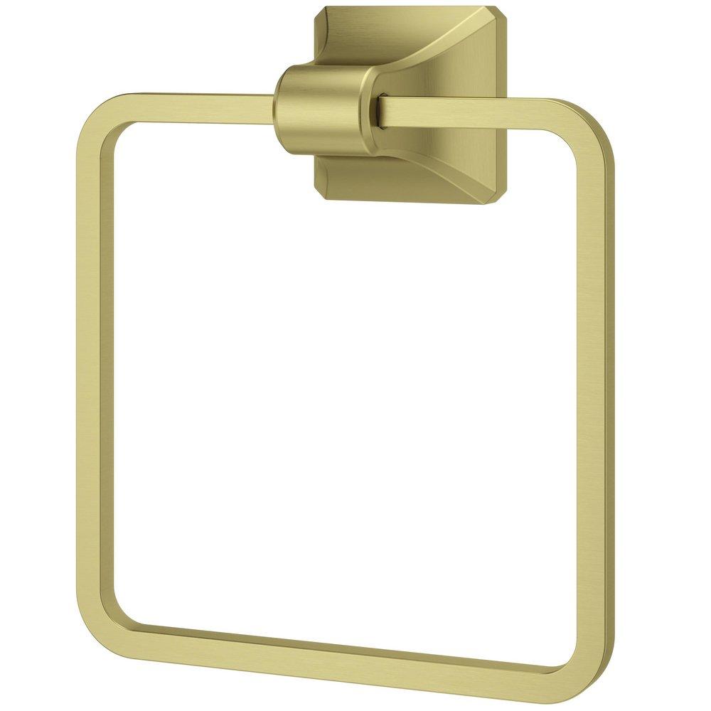 Pfister Park Avenue™ Rectangular Closed Towel Ring in Brushed Gold