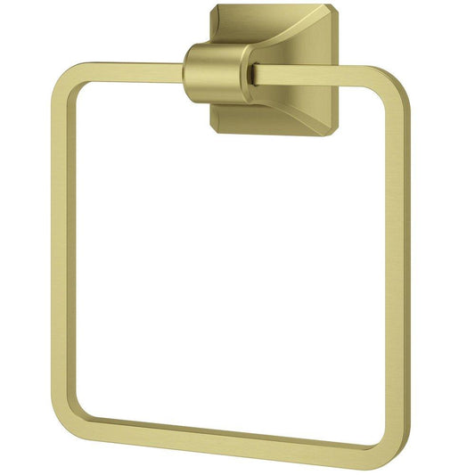 Pfister Park Avenue™ Rectangular Closed Towel Ring in Brushed Gold