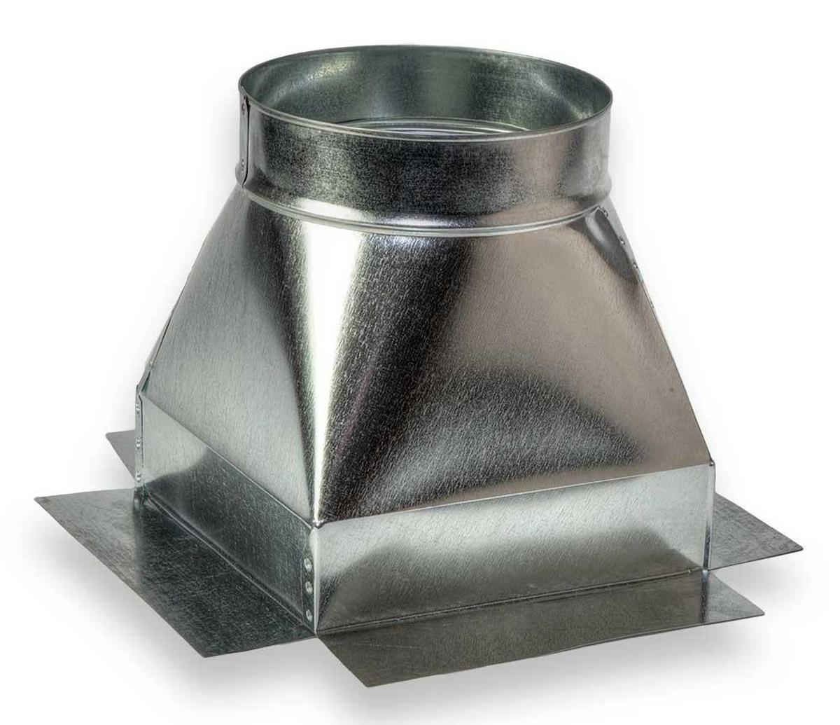 6 x 6 x 6 in. Duct Square-To-Round Ceiling Box