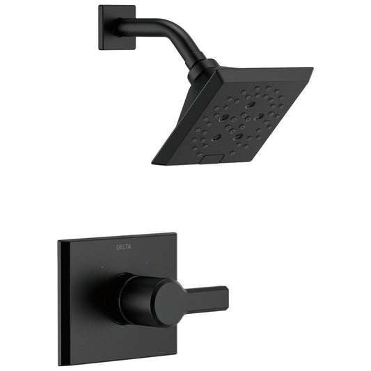 Delta Faucet Pivotal® Single Handle Multi Function Shower Faucet in Matte Black (Trim Only)