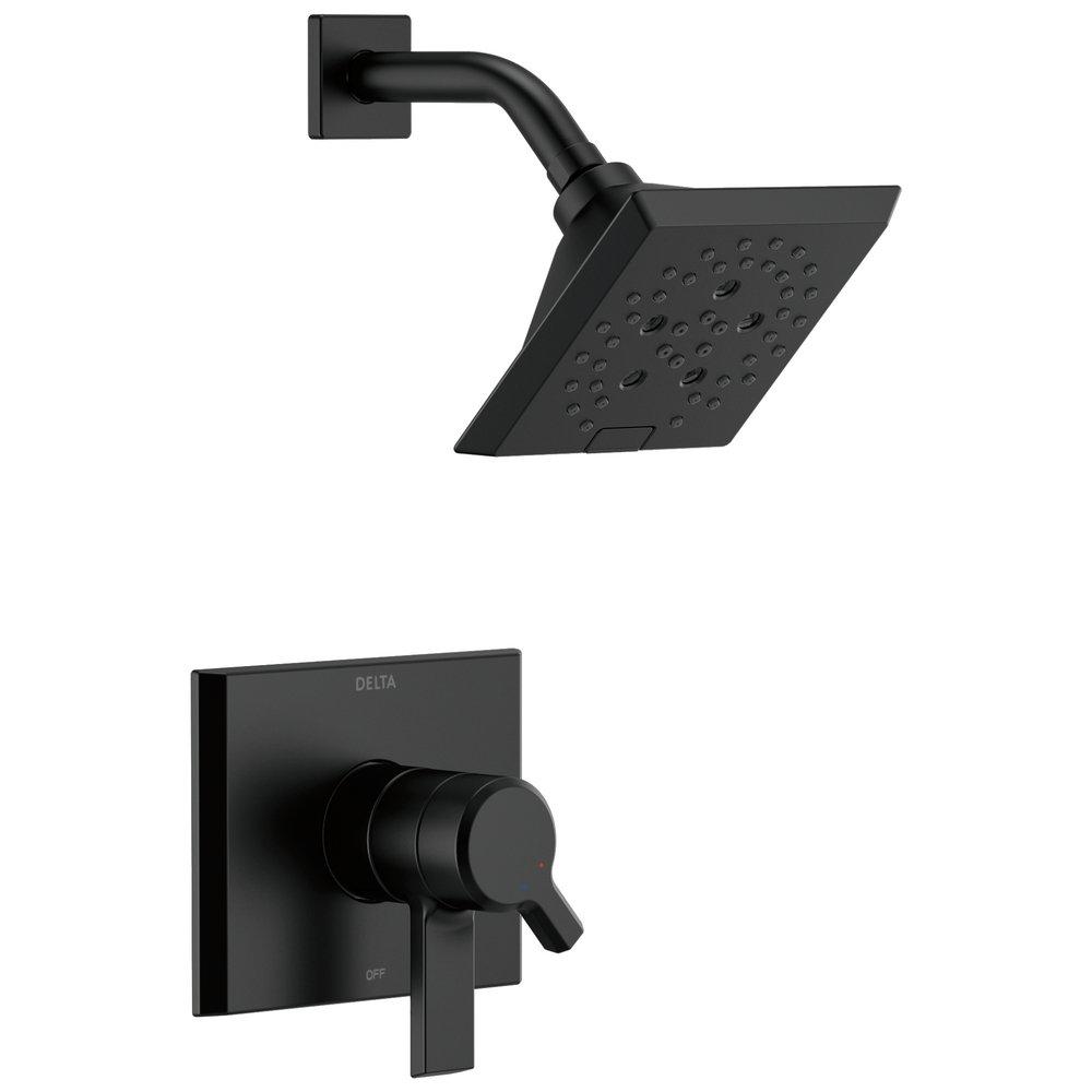 Delta Faucet Pivotal® Two Handle Multi Function Shower Faucet in Matte Black (Trim Only)
