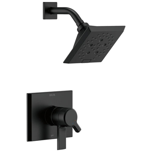Delta Faucet Pivotal® Two Handle Multi Function Shower Faucet in Matte Black (Trim Only)