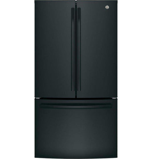 35-3/4 in. 27 cu. ft. French Door Refrigerator in High Gloss Black