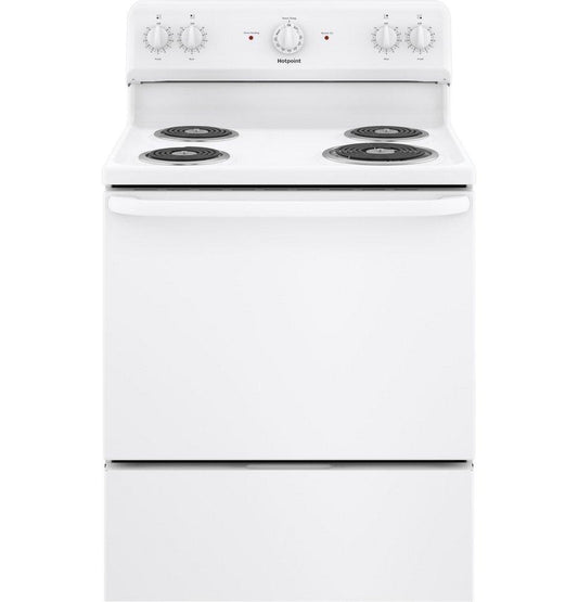 30 in. 4-Burner Electric Freestanding Range in White