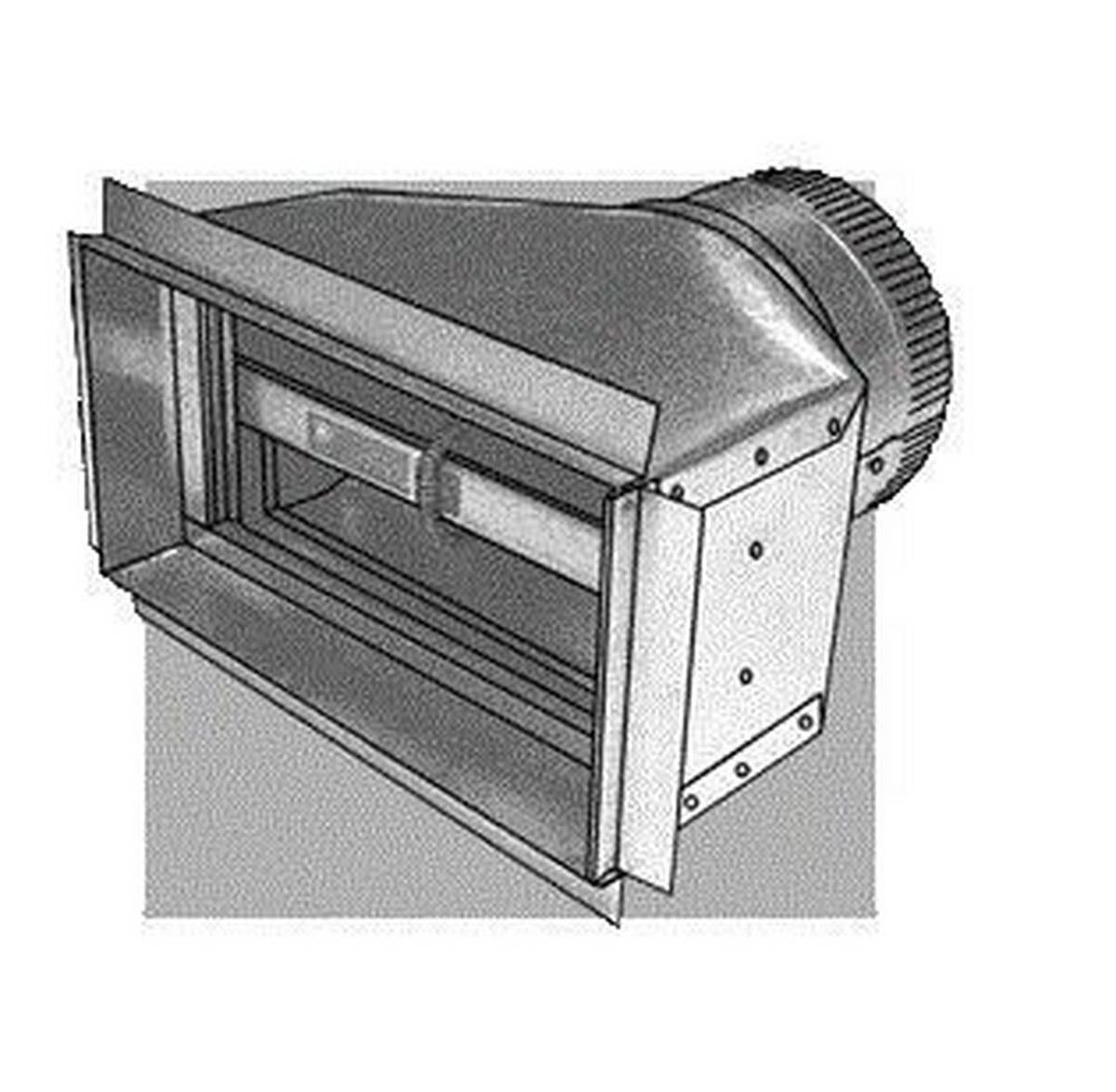 6 x 10 x 6 in. Straight Boot Steel 24 ga