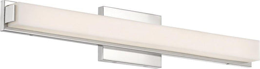 NUVO Slick 25" 26W 1-Light Integrated LED Vanity Fixture in Polished Nickel