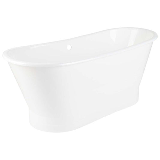 Signature Hardware Kateryn 67-1/2 in. Freestanding Bathtub in White - Less Drain Assembly