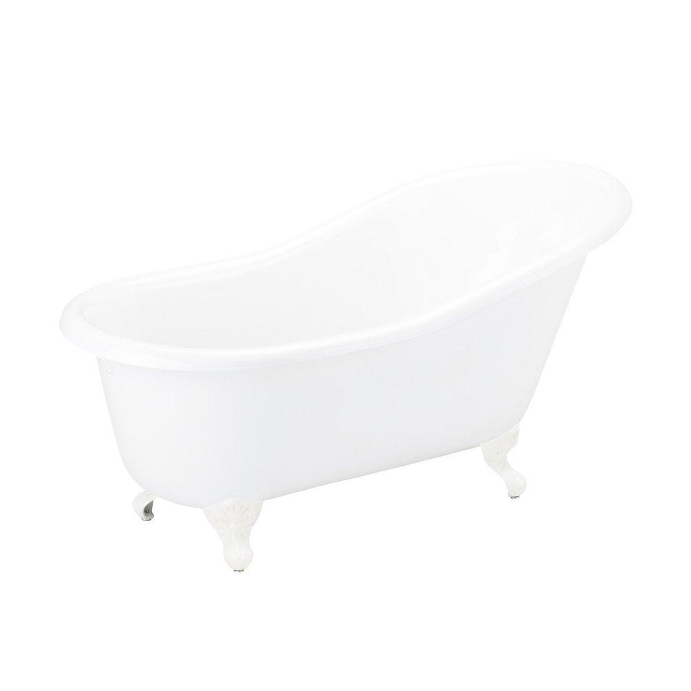 Signature Hardware Erica 57 x 30 in. Freestanding Bathtub End Drain in White