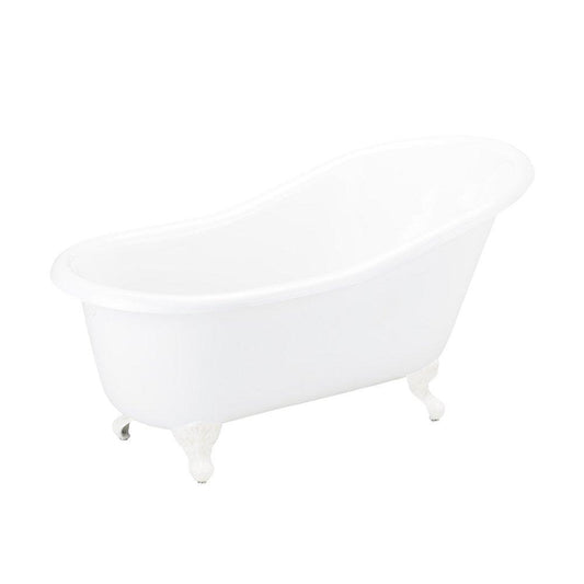 Signature Hardware Erica 57 x 30 in. Freestanding Bathtub End Drain in White