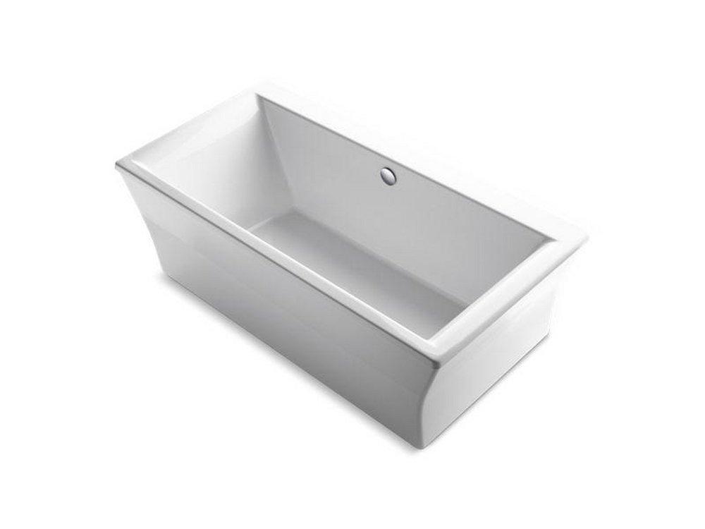 KOHLER Stargaze® 60-3/16 x 34-1/4 in. Soaker Freestanding Bathtub with Center Drain in White