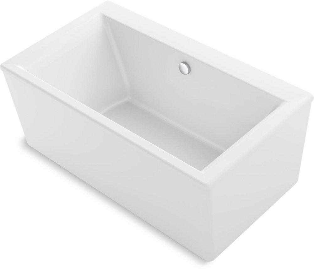 KOHLER Stargaze® 60-1/4 x 34-1/4 in. Soaker Freestanding Bathtub with Center Drain in White