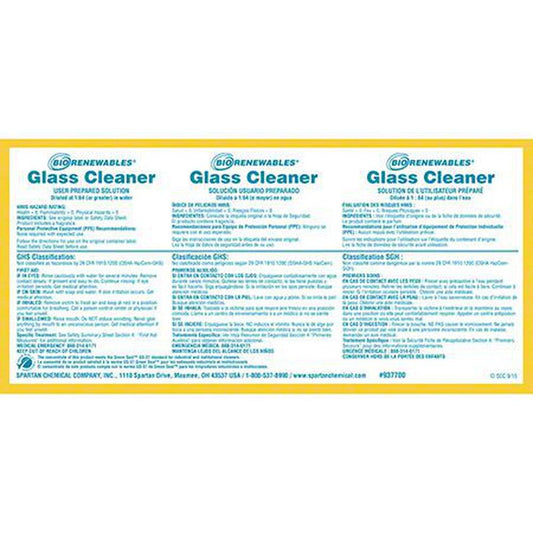 Label for Biorenewables® Glass Cleaner