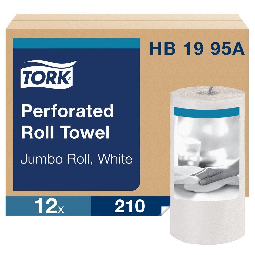 Tork Universal Perforated Jumbo Paper Roll Towel, 2-Ply 210-Sheets, White (Case of 12)