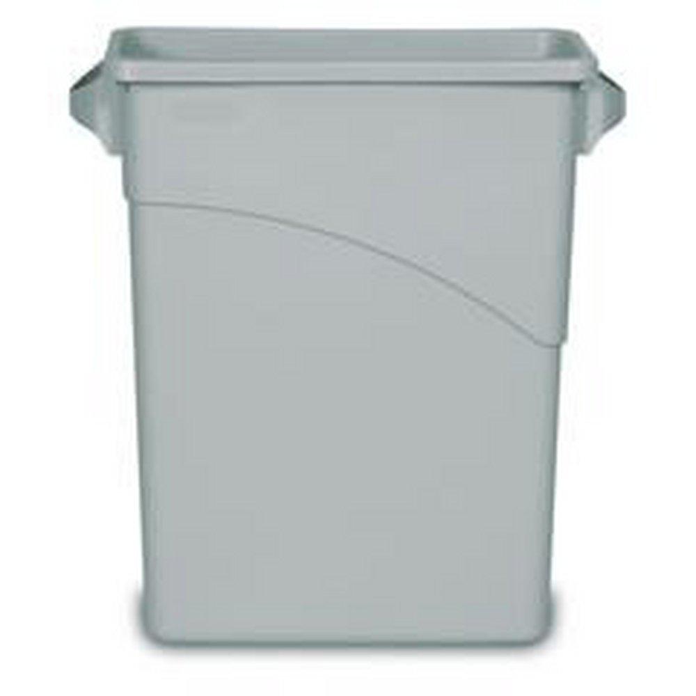 Rubbermaid Slim Jim® 25 x 22 x 11 in. 16 gal Resin Vented Trash Container in Grey