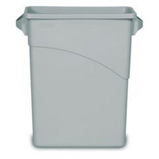 Rubbermaid Slim Jim® 25 x 22 x 11 in. 16 gal Resin Vented Trash Container in Grey