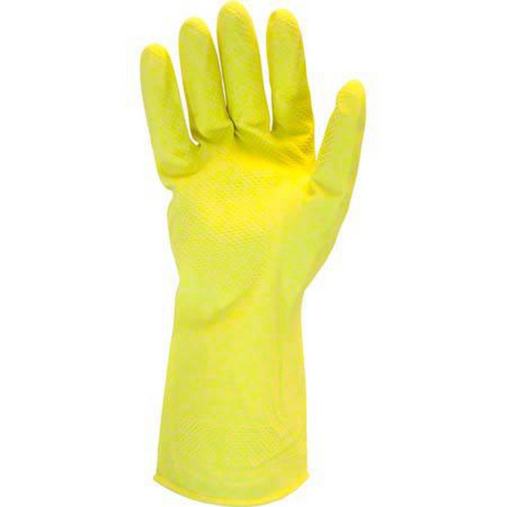 16 mil Size L Latex Food Handling Gloves in Yellow (Case of 10 Dozen)