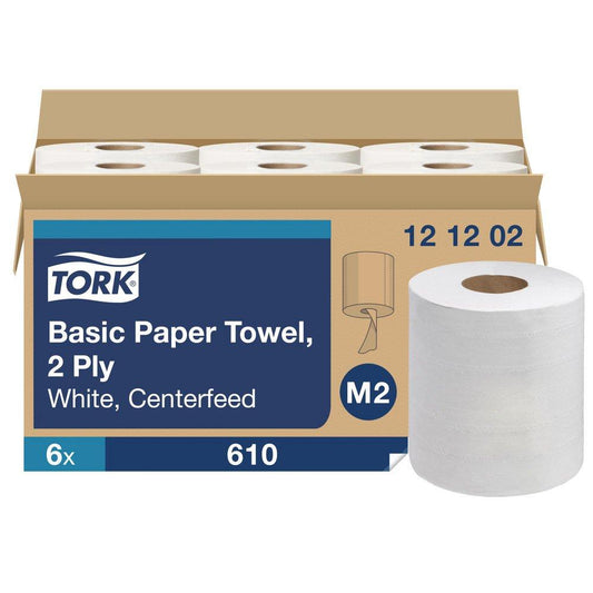 Tork Advanced Soft Centerfeed Paper Hand Towel, 2-Ply 600 ft, White (Case of 6)