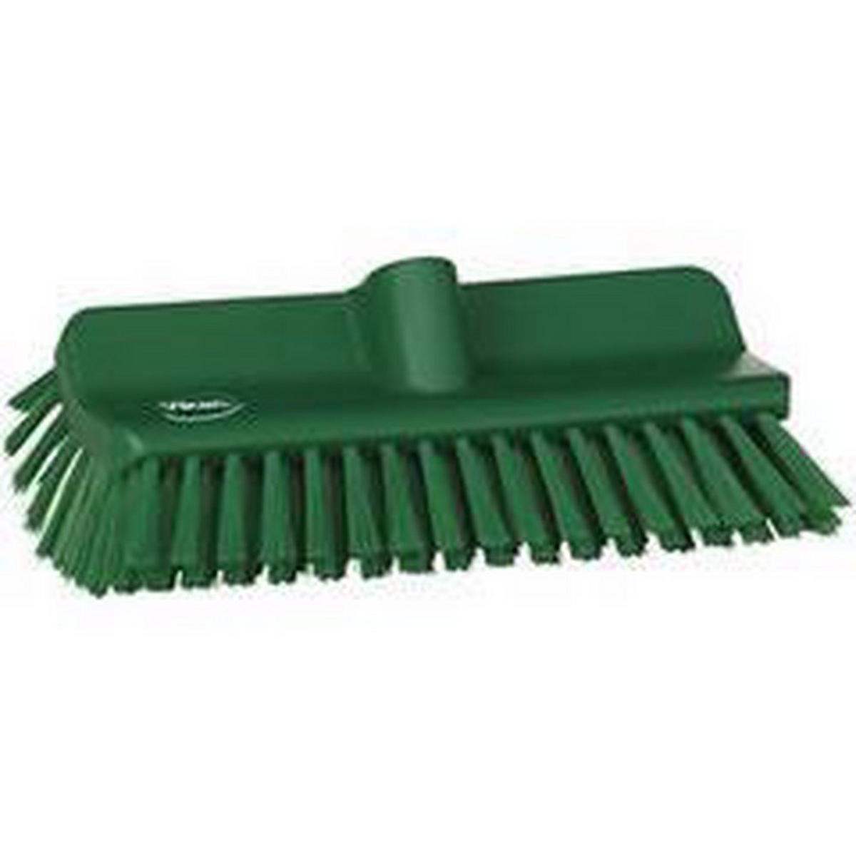Remco Products Vikan™ 10-2/5 in. Polypropylene, Polyester and Stainless Steel Medium High-low Floor Scrubbing Brush in Green