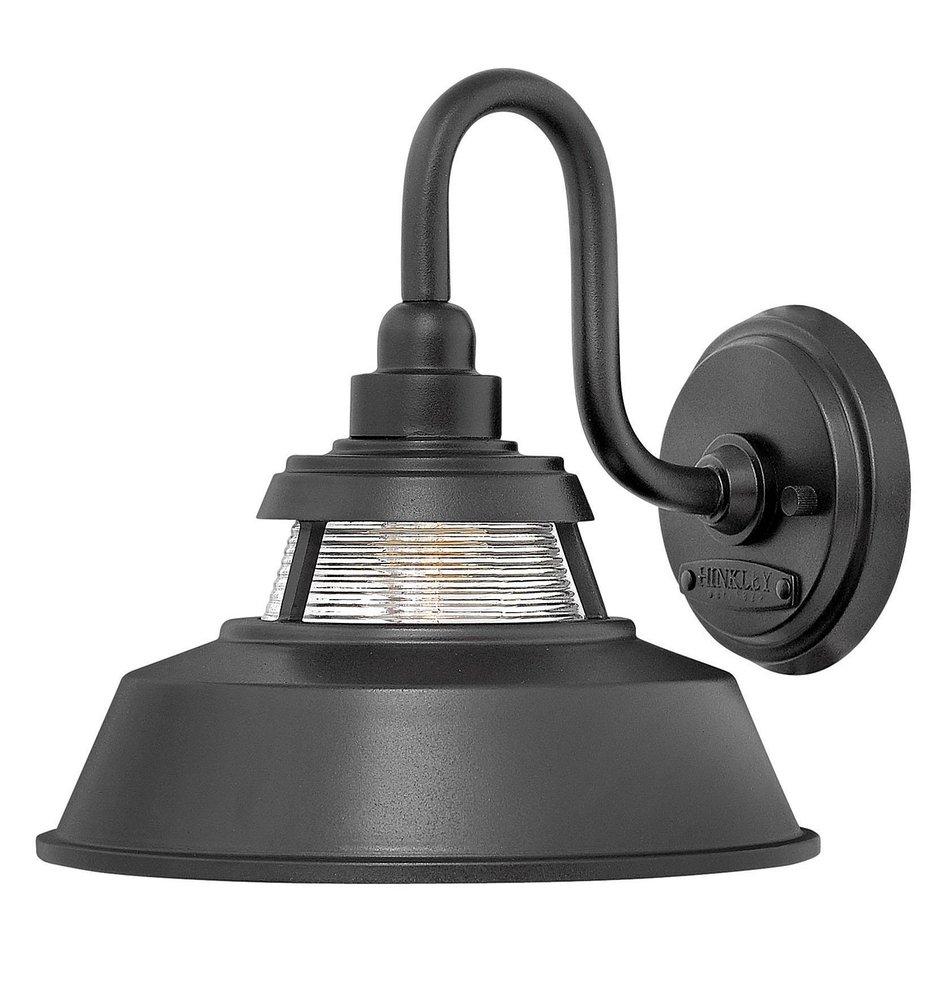Hinkley Troyer 10 x 10 in. 100W 1-Light Medium E-26 Incandescent Outdoor Wall Sconce in Black