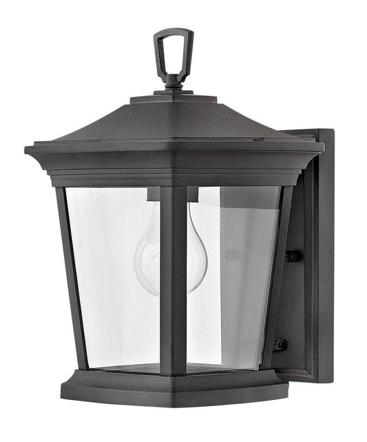Hinkley Bromley 8 x 11-4/5 in. 100W 1-Light Mini Medium E-26 Incandescent Outdoor Wall Sconce in Museum Black