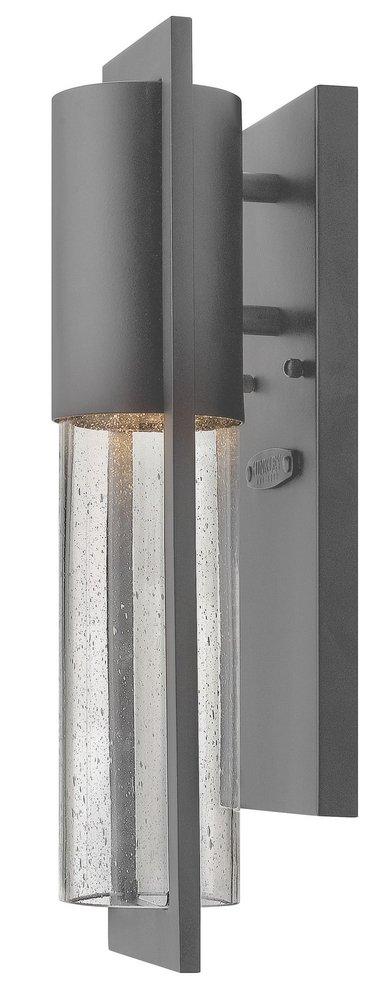 Hinkley Shelter 50W 1-Light 15-1/2 in. Outdoor Wall Sconce in Hematite