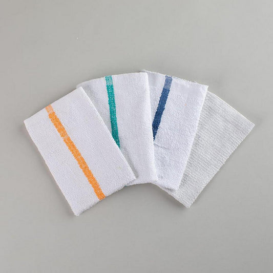 16 x 19 in. Terry Cotton Towel in White and Gold