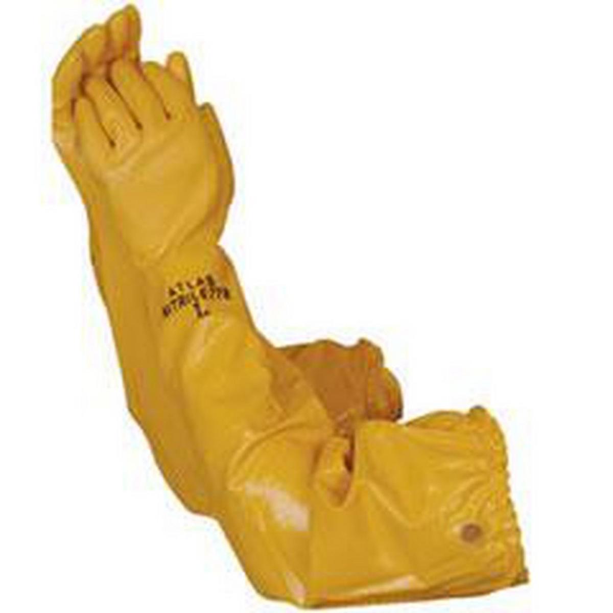 Showa Best Glove Showa® Atlas® M Size Nitrile, Polyester and Cotton Gloves in Yellow
