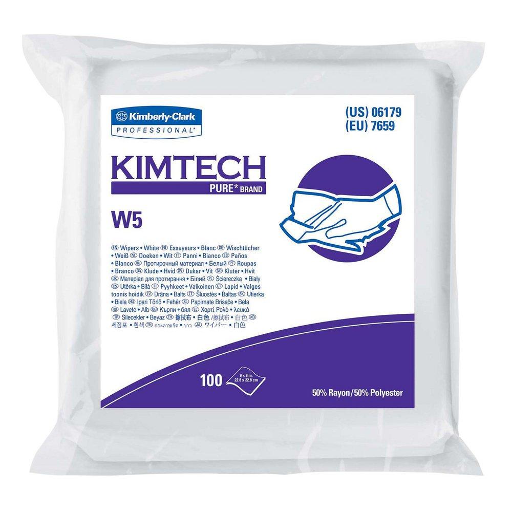Kimtech™ Pure® 9 x 9 in. Polyester and Rayon Dry Wiper in White