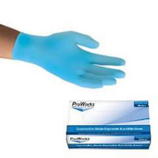 HOSPECO ProWorks® Size L 5.5 mil Rubber Ambidextrous and Exam Disposable Gloves in Blue (Case of 10)