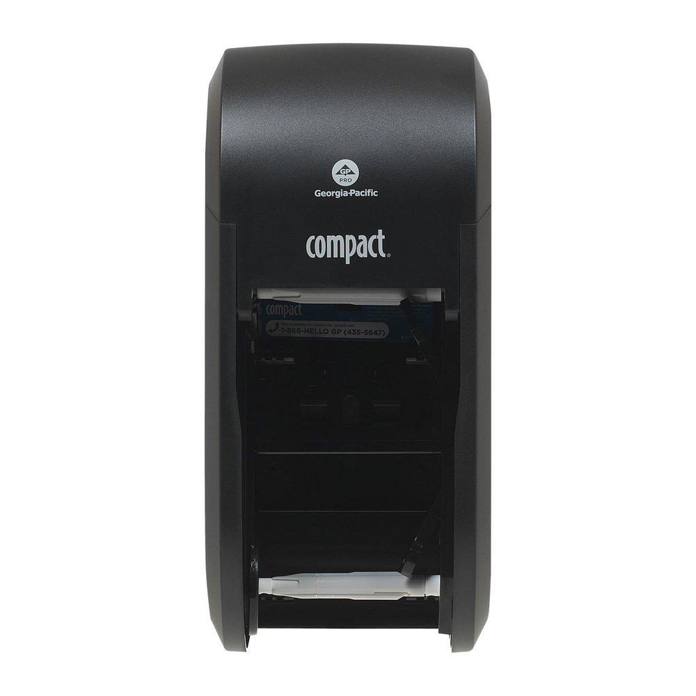 Georgia-Pacific Compact® 2-roll Vertical Bath Tissue Dispenser in Black