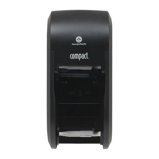 Georgia-Pacific Compact® 2-roll Vertical Bath Tissue Dispenser in Black