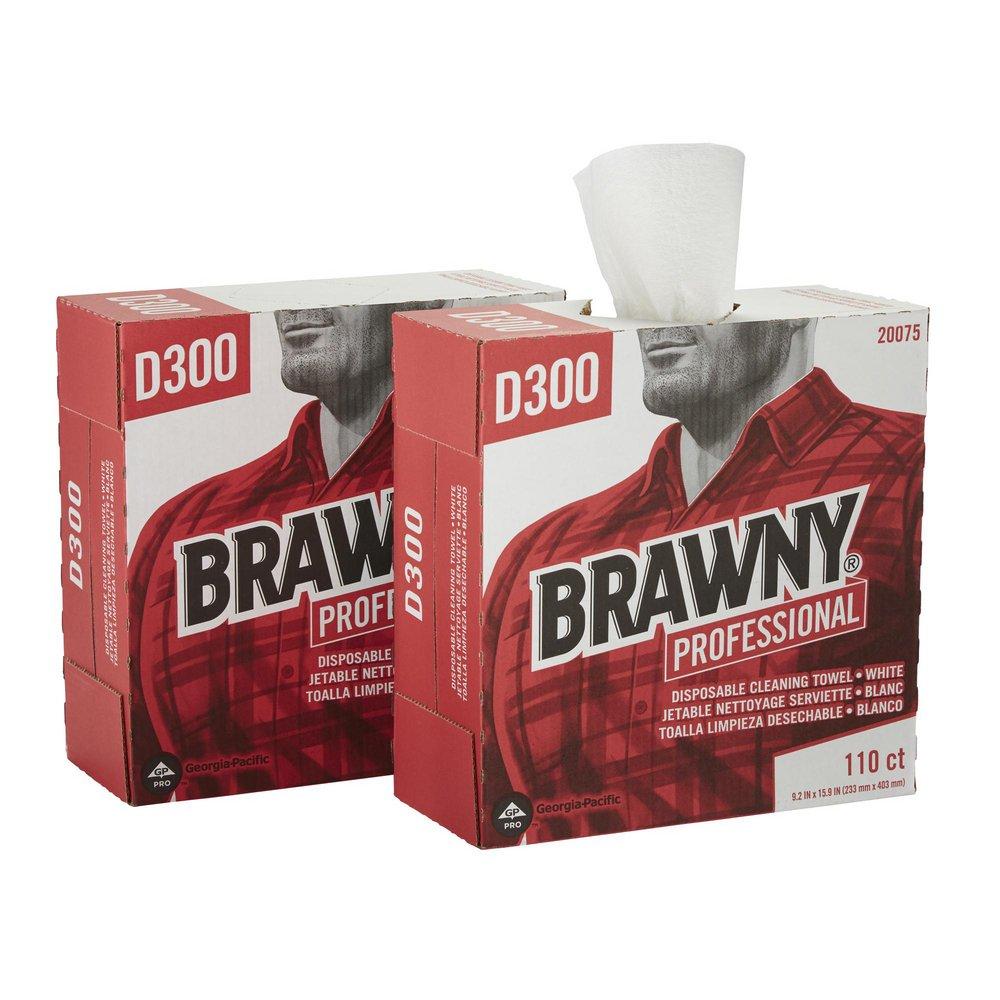 Georgia-Pacific Brawny® Professional D300 Series 16 in. All Purpose Disposable Cleaning Towel in White (Case of 10)