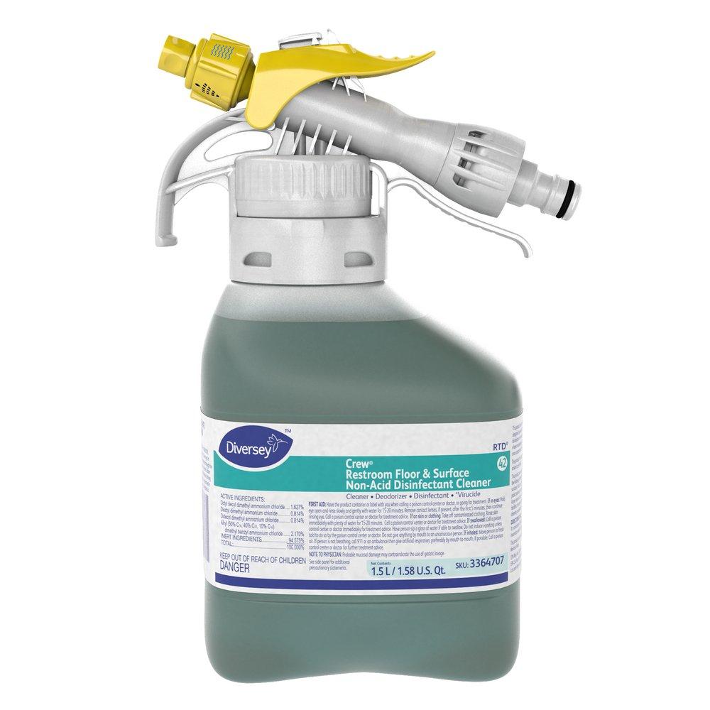Diversey Crew® 1.5 L Bathroom Floor & Surface Non-Acid Disinfectant Cleaner (Case of 2)