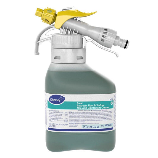 Diversey Crew® 1.5 L Bathroom Floor & Surface Non-Acid Disinfectant Cleaner (Case of 2)