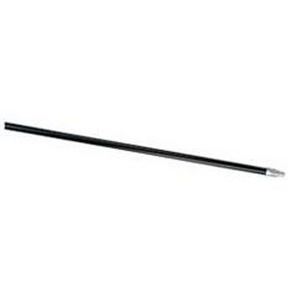 Carlisle Flo-Pac® 60 in. Heavy-duty Powder Coated Steel Handle with Metal Threaded Tip and Plastic Hanging Cap in Black