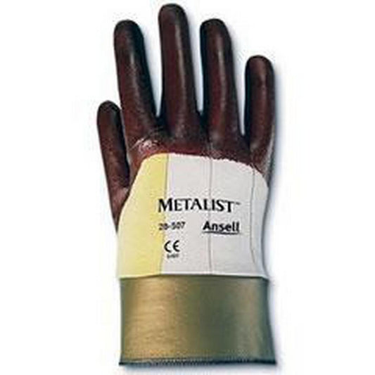 Ansell Occupational Healthcare ActivArmr® Nitrile Coated DuPont™ Kevlar® Lining Cotton Reusable Safety Gloves in Brown Size 9